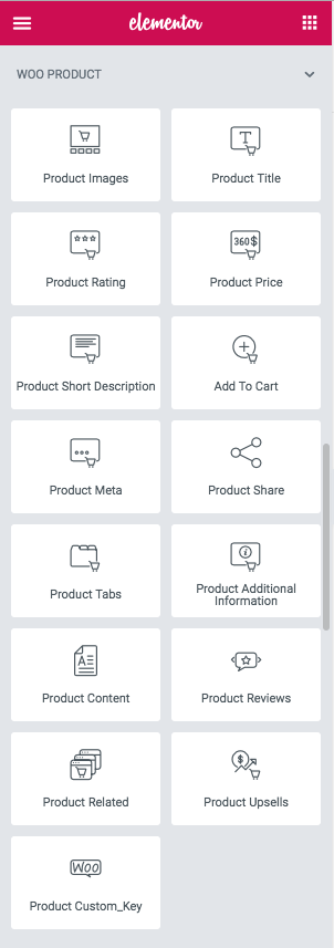 Product-widgets